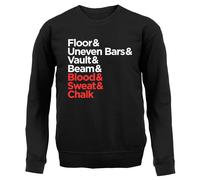 Blood Sweat And Chalk - Felpa Per Adulti - Palestra Ginnastica Travi Vault Bars