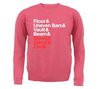 Blood Sweat And Chalk - Felpa Per Adulti - Palestra Ginnastica Travi Vault Bars
