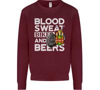 Blood Sweat Bikes & Beer Divertente Felpa Uomo