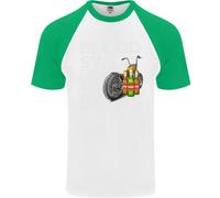 Blood Sweat Bikes & Beer Maglietta Baseball S/S Divertente Per Uomo