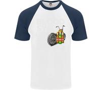 Blood Sweat Bikes & Beer Maglietta Baseball S/S Divertente Per Uomo