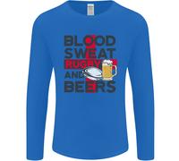 Blood Sweat Rugby E Birre Inghilterra Divertente Uomo Maniche