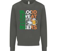 Blood Sweat Rugby E Birre Irlanda Divertente Bambini Felpa Maglione