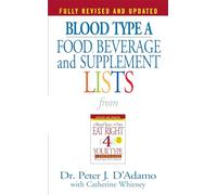 Blood Type A Food, Beverage and Supplement Lists