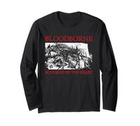 Bloodborne Scourage of The Beast Scene Red Text Video Game Maglia a Manica