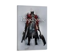 BloodborneAnime Poster di viaggio, poster retrò, decorazione da parete, pittura a olio su tela, pittura decorativa, 20 x 30 cm, stile cornice-44