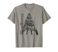 Bloodbourne Hunter Silhouette with Logo Dark Video Game Maglietta