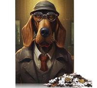 Bloodhound Dog Detective Jigsaw Puzzle Impossibili 1000Pcs Decorazione Per La Casa. Rilassamento E Intelligence Per Adulti E Ragazzi Da 14 Anni 1000pcs (75x50cm)