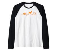 Bloodhound Dog Heartbeat Pumpkin Funny Halloween Costume Maglia con Maniche Raglan