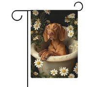 Bloodhound in Bathtub Poster_ Divertente Dog Poster_ Bloodhound Bagno Stampa _ Bloodhound Bath Poster_ Pet Poster_ Divertente Cane Bagno Wall Art-1_1 Bandiera Outdoor Garden Popolare Moderno