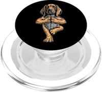 Bloodhound Yoga, cucciolo di cane, divertente posa sull'albero, Asana PopSockets PopGrip per MagSafe