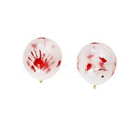 Smiffys 52951 Bloody Balloons, 30 cm, 8 pezzi, unisex adulto, trasparente e rosso, taglia unica