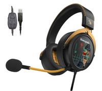 Bloody Cmedia CM6646 - Cuffie da gioco HybridCore M595 HybridCore Precision, microfono con cancellazione del rumore, peso leggero 280 g, cuscinetti in pelle proteica 3D (Renegade Midnight)