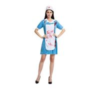 Bloody Doctor Halloween, Zombie Nurse, Blood-Stained Uniform with Props for Cosplay Events, Horror for Adults, Teens, Kids, Girls, Boys, Men, Women, Street Performances