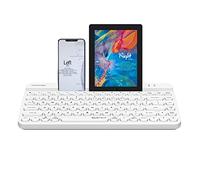 Bloody FBK30 QuietKey 2.4G Tastiera Wireless Multi-dispositivo Bluetooth Dual Mode, Fino a 4 Dispositivi Portatile con Supporto Integrato per Mac iOS, Windows, Android (Bianco Puro)