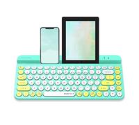 Bloody FBK30 Tastiera wireless multi-dispositivo QuietKey 2.4G e Bluetooth Dual Mode, fino a 4 dispositivi, portatile con supporto integrato per Mac iOS, Windows Android (avocado)