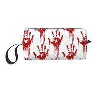 Bloody Handprints - Trousse portatile per cosmetici, da viaggio, con cerniera, per un accesso rapido