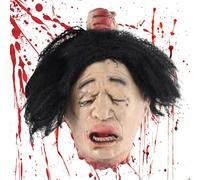 Bloody Horror Head Prop - Oggetto Infestato, Faccia Spettrale | Figura Decapitata Spaventosa Della Testa Falsa Di Halloween Per Arredamento Esterno Interno, Scena Del Cortile, Festa In Casa Infestata,