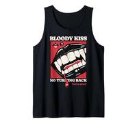Bloody Kiss Vampire Fangs Goth Horror Dark Romance Estetica Canotta