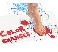 Bloody Mat - Diventa rosso quando è bagnato - Le impronte scompaiono come per magia - 33 x 56 cm (il tappetino non assorbe acqua)