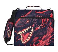 Bloody Ocean Swift Graphic Art Zipper 3 anelli raccoglitore borsa | Portfolio Organizer con anelli da 5,1 cm, adatto per laptop da 14 pollici, per scuola e ufficio