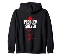 Bloody Problem Solved Blood Stain Halloween Felpa con Cappuccio