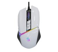 Bloody W60Max Mouse da gioco RGB FPS cablato, 10000 CPI, tutti i pulsanti programmabili, velocità di rapporto e regolazione LOD, con memoria integrata 4M (Pandawhite)