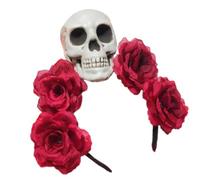 Bloody Witch Costume Hair Hoop Day Of The Dead Dark Blood Skull Hairling Per Lo Spettacolo Dal Carnivals Halloween Halloween Women Scheletro