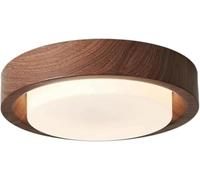 BLOOHK Lampada a sospensione a LED dimmerabile a 3 colori Moderna plafoniera da incasso con venature del legno, ferro acrilico vicino alla lampada soffitto for camera letto, studio, corridoio