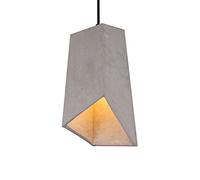 BLOOHK Lampada a sospensione in cemento retrò industriale, lampada da soffitto geometrica minimalista moderna con cavo regolabile, lampadario in cemento grigio per isola cucina, sala da pranzo, bar, c
