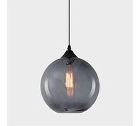 BLOOHK Lampada a sospensione moderna a forma di globo in vetro, lampada a sospensione minimalista industriale a forma di sfera con cavo regolabile, lampada da soffitto soffiata a mano per isola cucina
