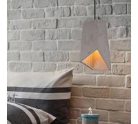 BLOOHK Lampada a sospensione moderna geometrica in cemento, lampada a in grigio con cavo regolabile, da soffitto minimalista industriale for isola cucina, bar, caffetteria
