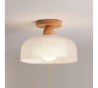 BLOOHK Lampada da soffitto nordica Giapponese, Moderna e Semplice, con Paralume in Vetro Vicino al soffitto, Attacco Edison E27, for Cucina, Sala da Pranzo e Ingresso.