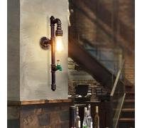 BLOOHK Sconce da parete industriale creativa Steampunk for tubi dell'acqua, lampada con rubinetto vintage decorazioni in ferro, retrò vecchio stile for loft, bar