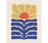 Bloom and Grow Notebook: Modern Floral Journal with Abstract Design. 200 Lined Pages. Soft Matte Cover