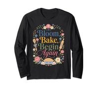 Bloom Bake Begin Again Estetica Floreale Maglia a Manica