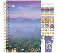 bloom daily planners Agenda 2026 (gennaio - dicembre), 14 x 21 cm, agenda settimanale e mensile, con adesivi e segnalibro, montagne mistiche