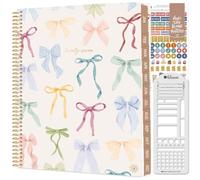bloom daily planners Agenda 2027 e stencil da donna (21,6 x 27,9 cm), calendario settimanale e mensile (da gennaio a dicembre), copertina morbida, organizer per libri con adesivi, fiocchi