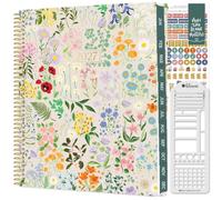 bloom daily planners Agenda 2027 e stencil da donna (21,6 x 27,9 cm), calendario settimanale e mensile (da gennaio a dicembre), copertina morbida, organizer per libri con adesivi, per feste in