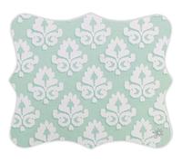 bloom daily planners Mouse Pad (+) 8 X 9 Uni quely a Forma di Mouse Pad (+) Custom Cut Optical Friendly Mouse Pad - Mint Damask Design By