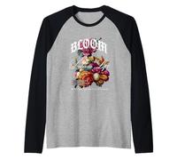 Bloom Dream Life Floral Nature Quote Maglia con Maniche Raglan