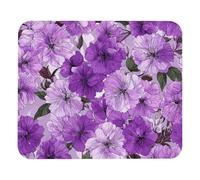 Bloom Flow Flower Lilac Pattern Design Tappetini Mouse Antiscivolo Tappetino per Mouse Base in Gomma Mousepad per Lavoro Pc Laptop 25X30Cm