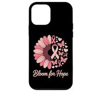 Bloom for Hope - Supporto per il cancro al seno, con girasole, nastro rosa Custodia per iPhone 12 mini