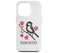 Bloom in Peace Uccello e Cherry Blossom Serenity Art Custodia per iPhone 13 Pro