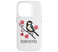 Bloom in Peace Uccello e Cherry Blossom Serenity Art Custodia per iPhone 14 Pro