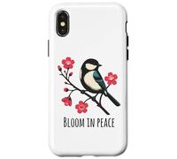 Bloom in Peace Uccello e Cherry Blossom Serenity Art Custodia per iPhone X/XS
