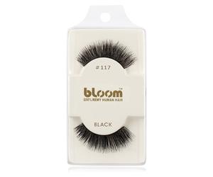 Bloom Natural ciglia finte in capelli naturali No. 117 (Black) 1 cm