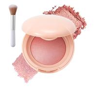 Bloom Up Baked Highlighting Blush, Soft Pinch Luminous Powder Blush for Cheeks Highlight Face, Long-Lasting, Lightweight, Waterproof Blusher for All Skin Tones (05#)