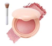 Bloom Up Baked Highlighting Blush, Soft Pinch Luminous Powder Blush for Cheeks Highlight Face, Long-Lasting, Lightweight, Waterproof Blusher for All Skin Tones (02#)