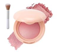 Bloom Up Baked Highlighting Blush, Soft Pinch Luminous Powder Blush for Cheeks Highlight Face, Long-Lasting, Lightweight, Waterproof Blusher for All Skin Tones (03#)